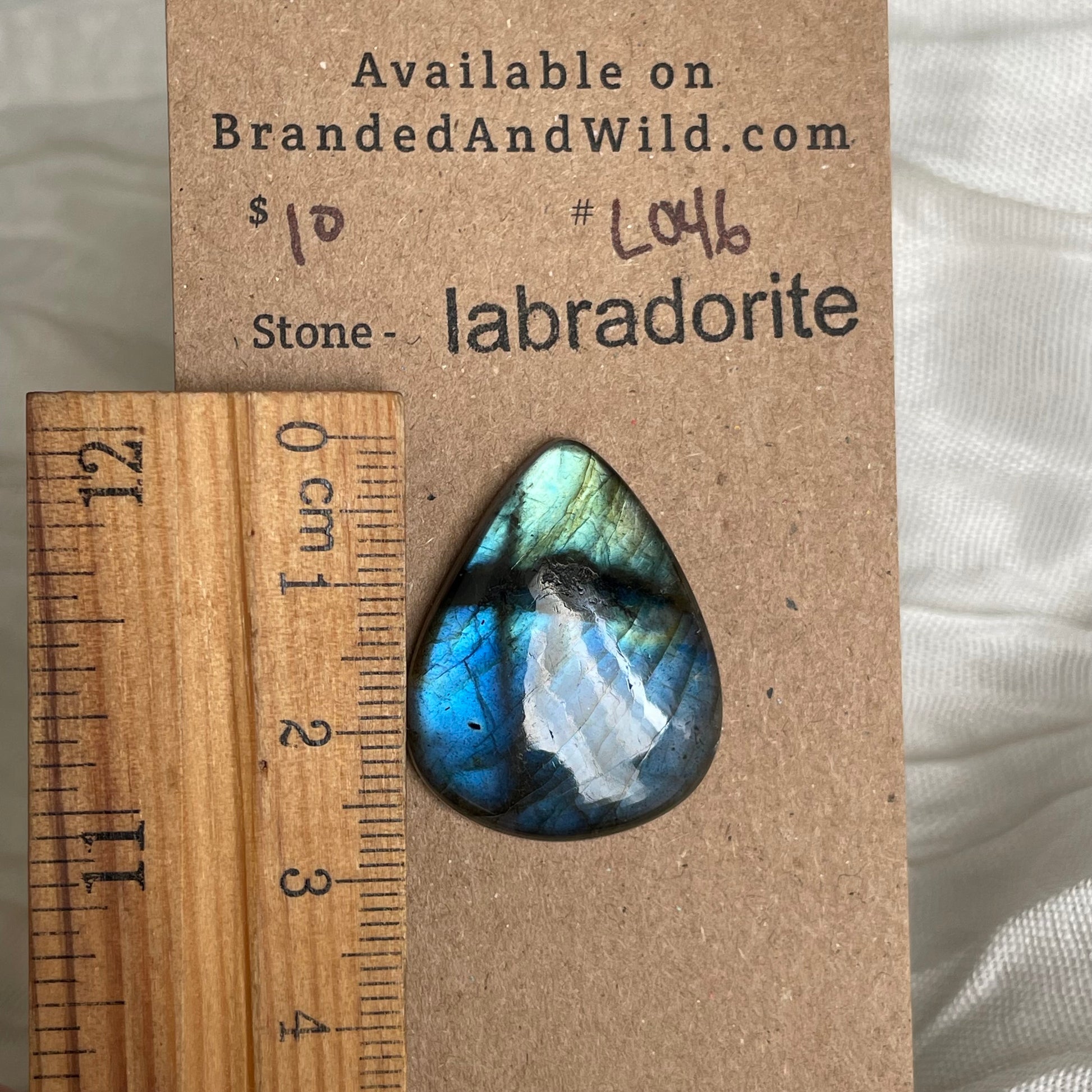 Labradorite Cabochon - L046 79609053-7CF8-4F79-A4C1-4E897270A098 Brandedandwild.com