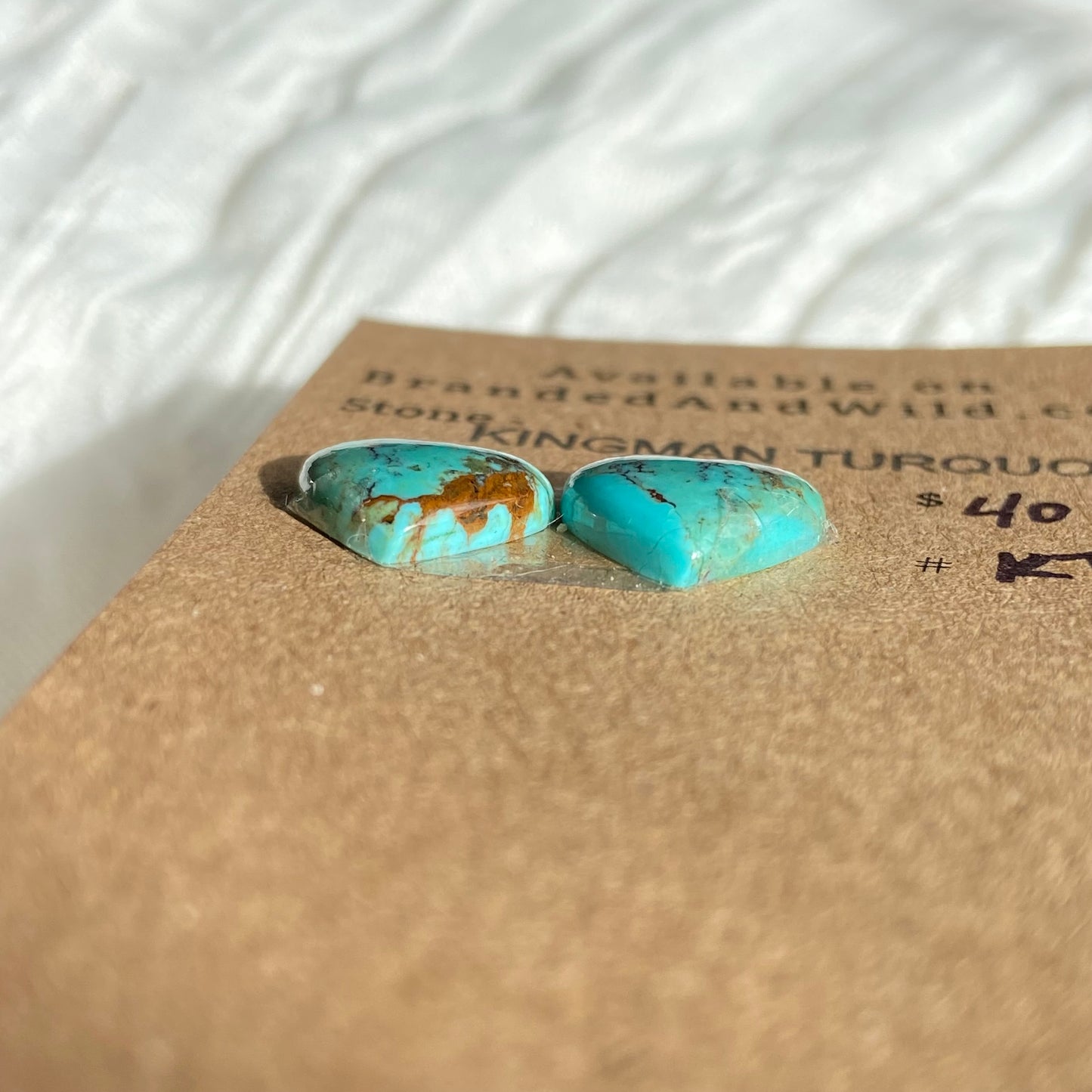 Kingman Turquoise Cabochon - KT46 798DD474-F82A-4B3E-87F9-9F941B8FE189 Brandedandwild.com