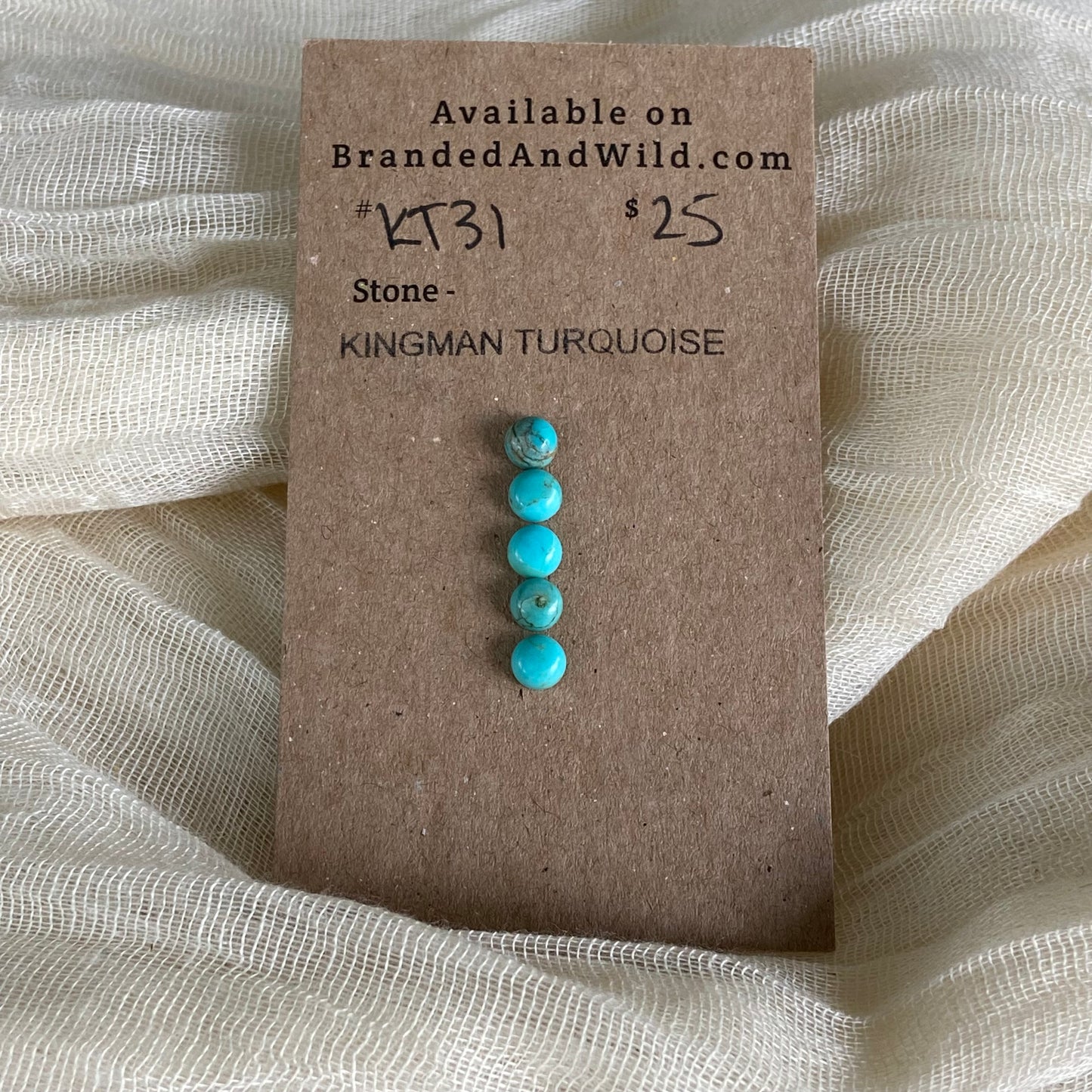 Kingman Turquoise Cabochon - KT31 79A4B8C4-F706-4FB8-96EE-0D57FB2F19BA Brandedandwild.com