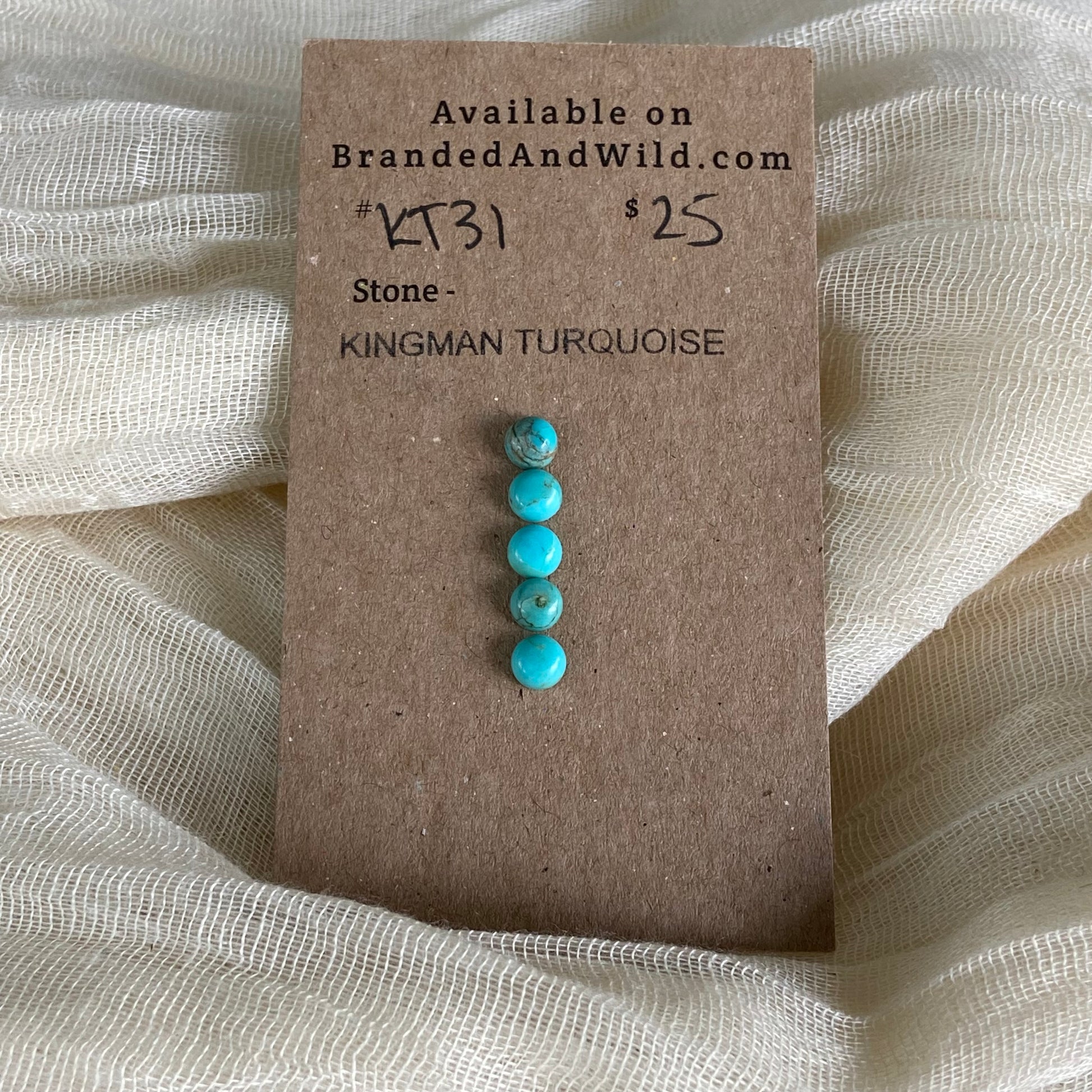 Kingman Turquoise Cabochon - KT31 79A4B8C4-F706-4FB8-96EE-0D57FB2F19BA Brandedandwild.com