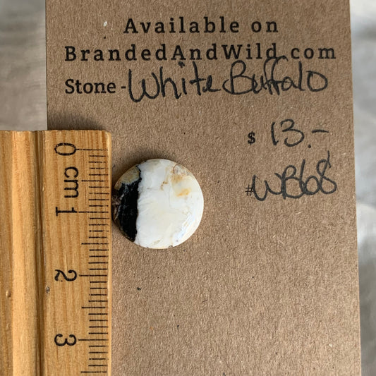 White Buffalo Cabochon - WB68