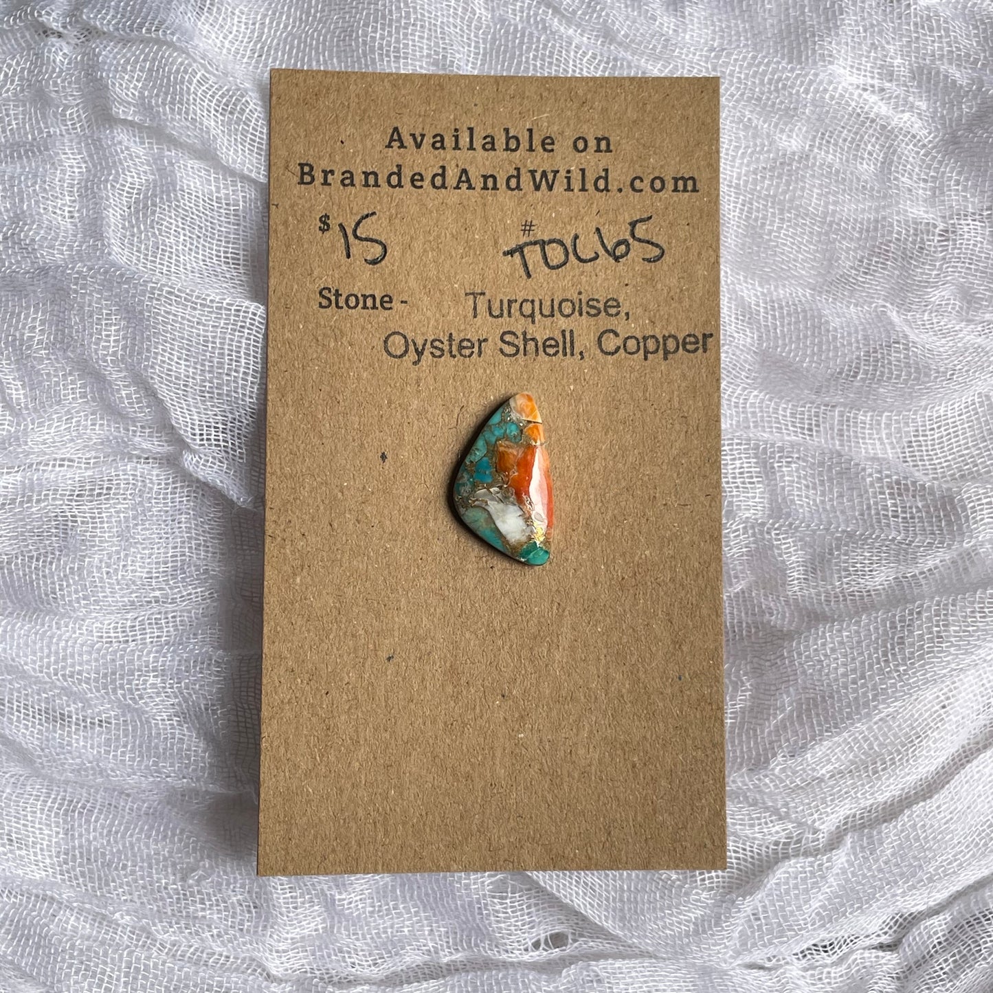 Turquoise, Oyster Shell, Copper Cabochon - TOC65 79DE190E-9032-45A2-95B3-44FEDD9E7401 Brandedandwild.com