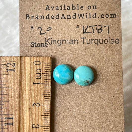 Kingman Turquoise Cabochon - KT87 79E6FAA5-4BEB-42E0-899C-ABE513B99AB2 Brandedandwild.com