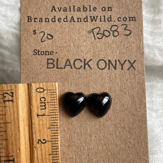 Black Onyx - Cabochon - BO83 79FCD026-F975-41EA-ABC9-3DDA0292FE00 Brandedandwild.com