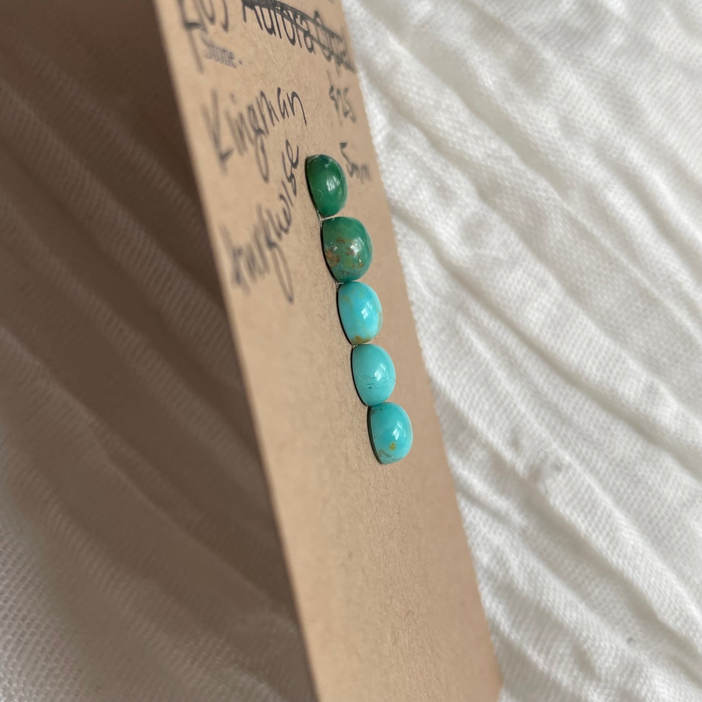 Kingman Turquoise Cabochon - KT03 7A122C53-E3B0-40B2-924F-DEE80535EF77 Brandedandwild.com