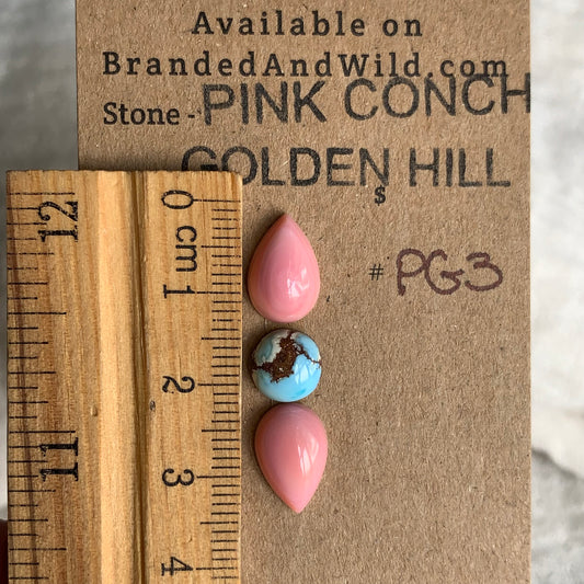 Pink Conch/Golden Hill Cabochon - PG3