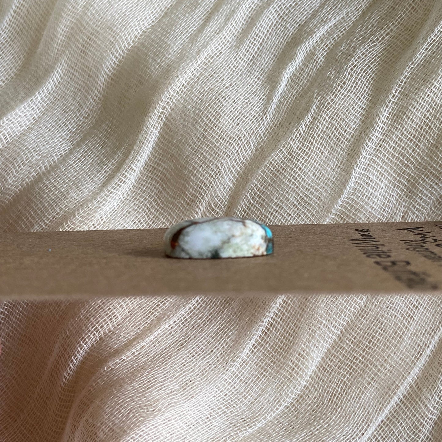 Kingman Turquoise, White Buffalo, Copper Cabochon - KW36