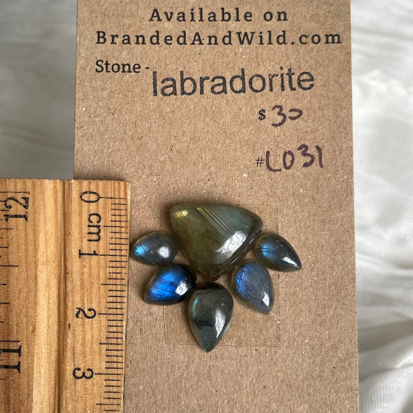Labradorite Cabochon - L031 7A2D3DF3-5BB0-409E-AABD-787B42968E4A Brandedandwild.com