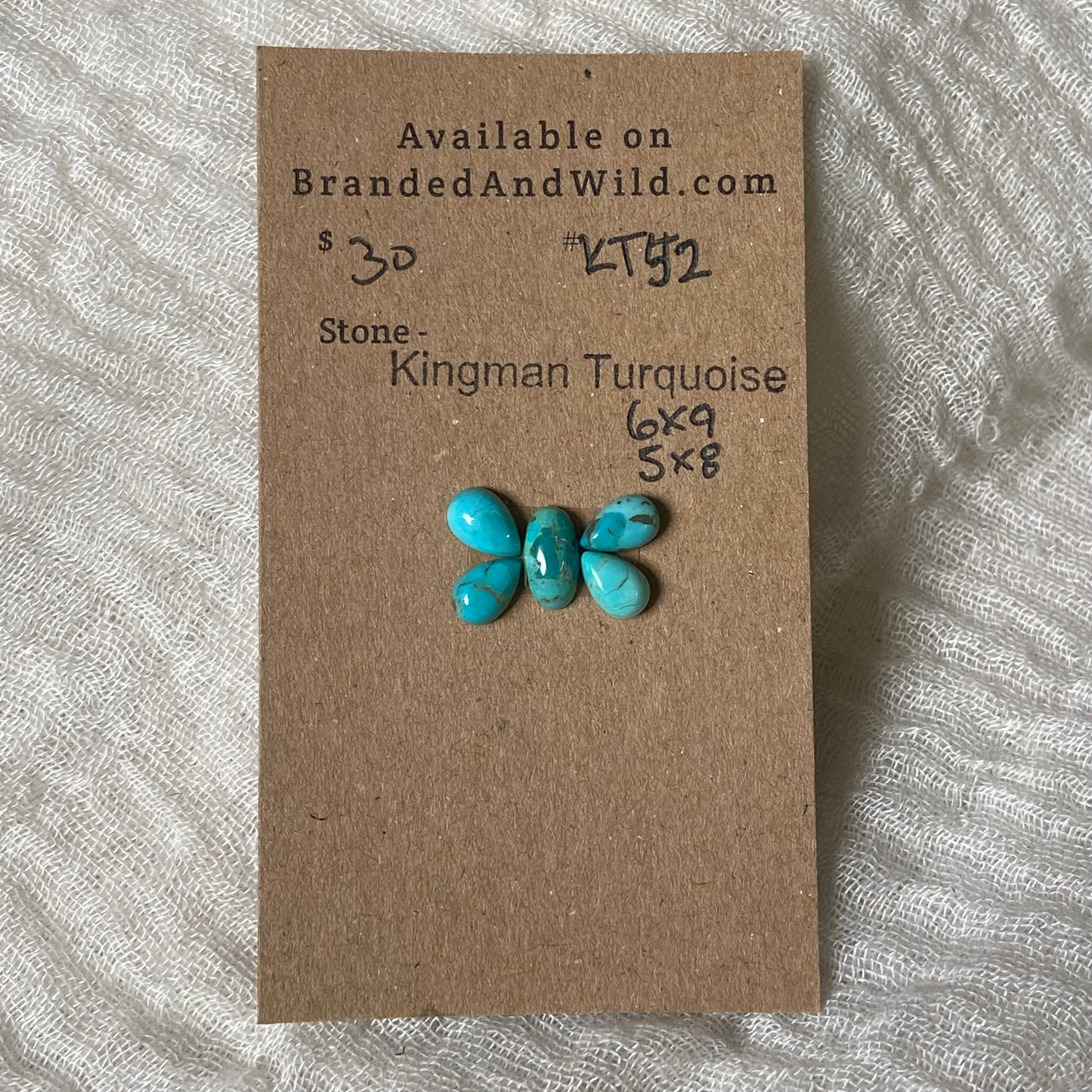 Kingman Turquoise Cabochon - KT52 7A2FA88B-7CD7-491D-B4BF-A706EC4078D5 Brandedandwild.com