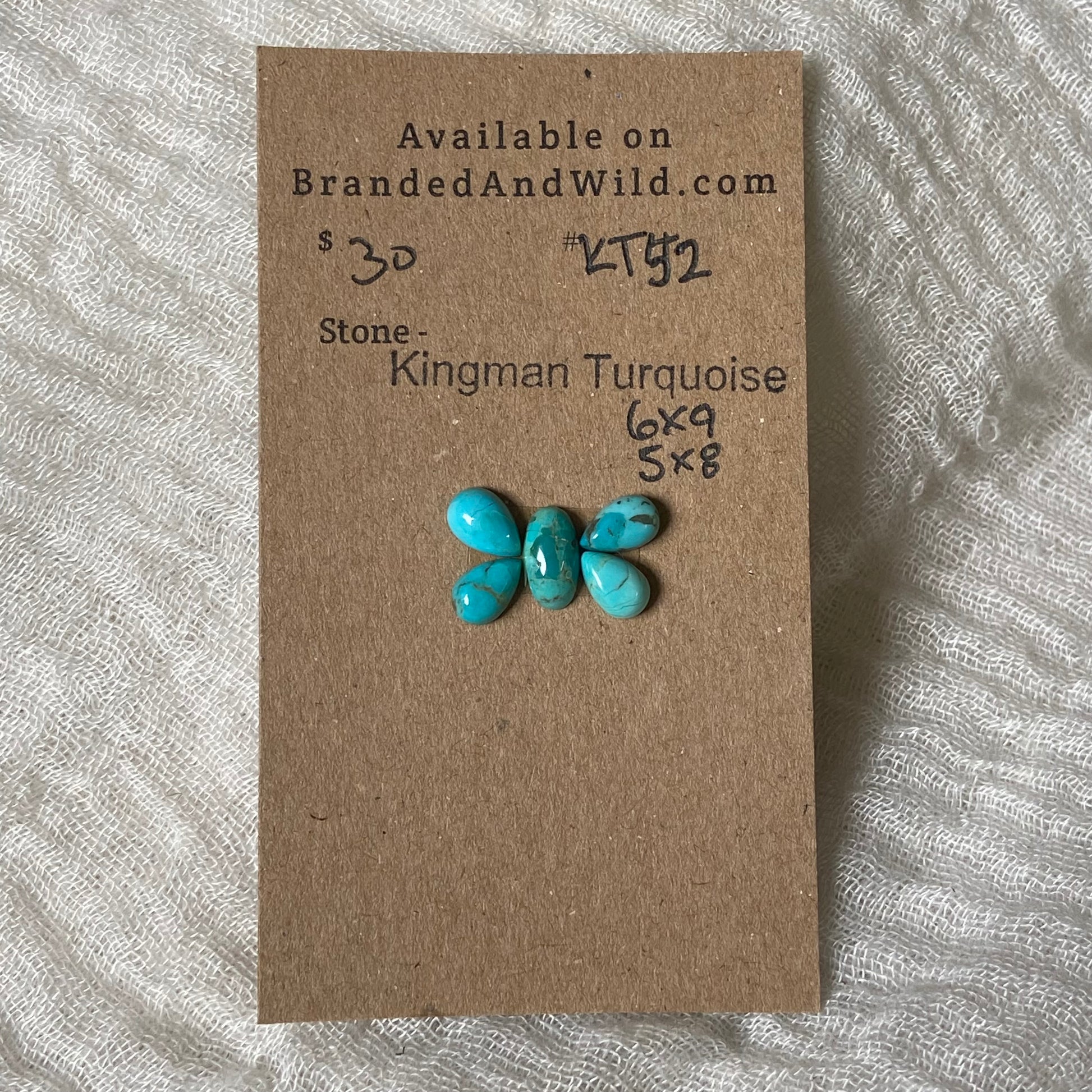 Kingman Turquoise Cabochon - KT52 7A2FA88B-7CD7-491D-B4BF-A706EC4078D5 Brandedandwild.com