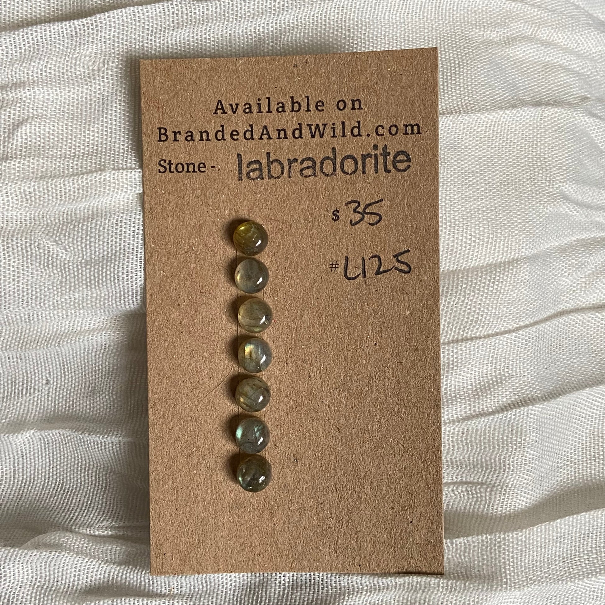 Labradorite Cabochon - L125 7A31F65D-CDF6-493D-9665-EEB7BA2D2A88 Brandedandwild.com