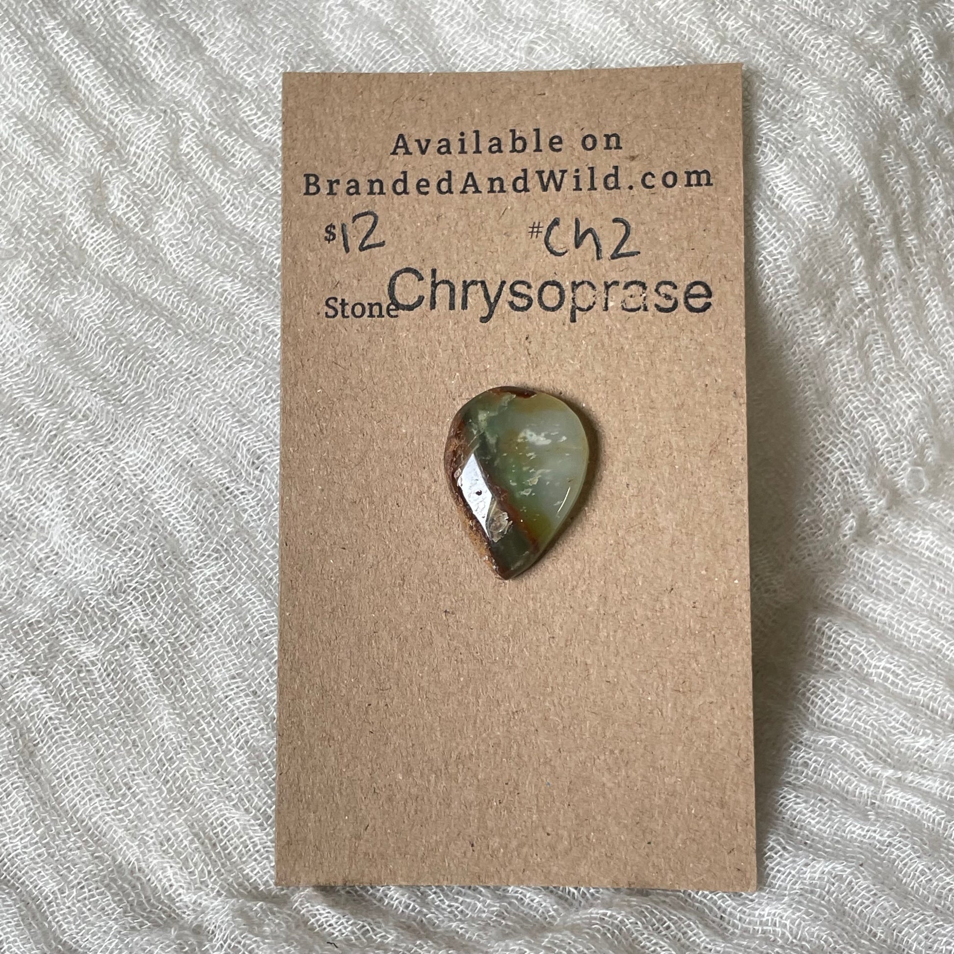 Chrysoprase Cabochon - Ch2 7A3226FC-C680-4118-91A3-CC28A765C746 Brandedandwild.com