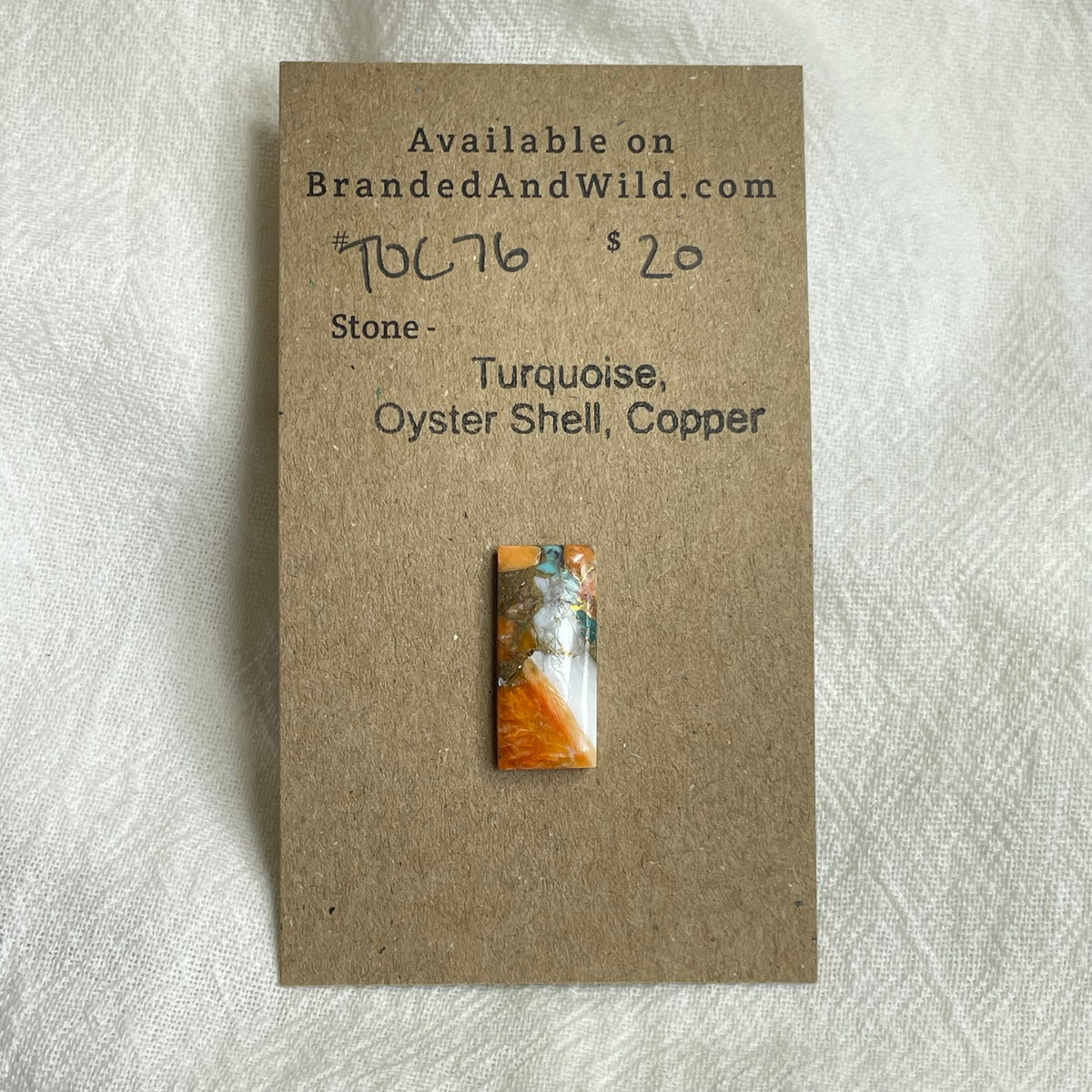 Turquoise, Oyster Shell, Copper Cabochon - TOC76