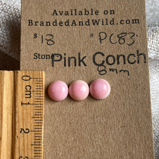 Pink Conch Cabochon - PC08 7A562D17-2388-4993-BB46-D2E2A1791847 Brandedandwild.com