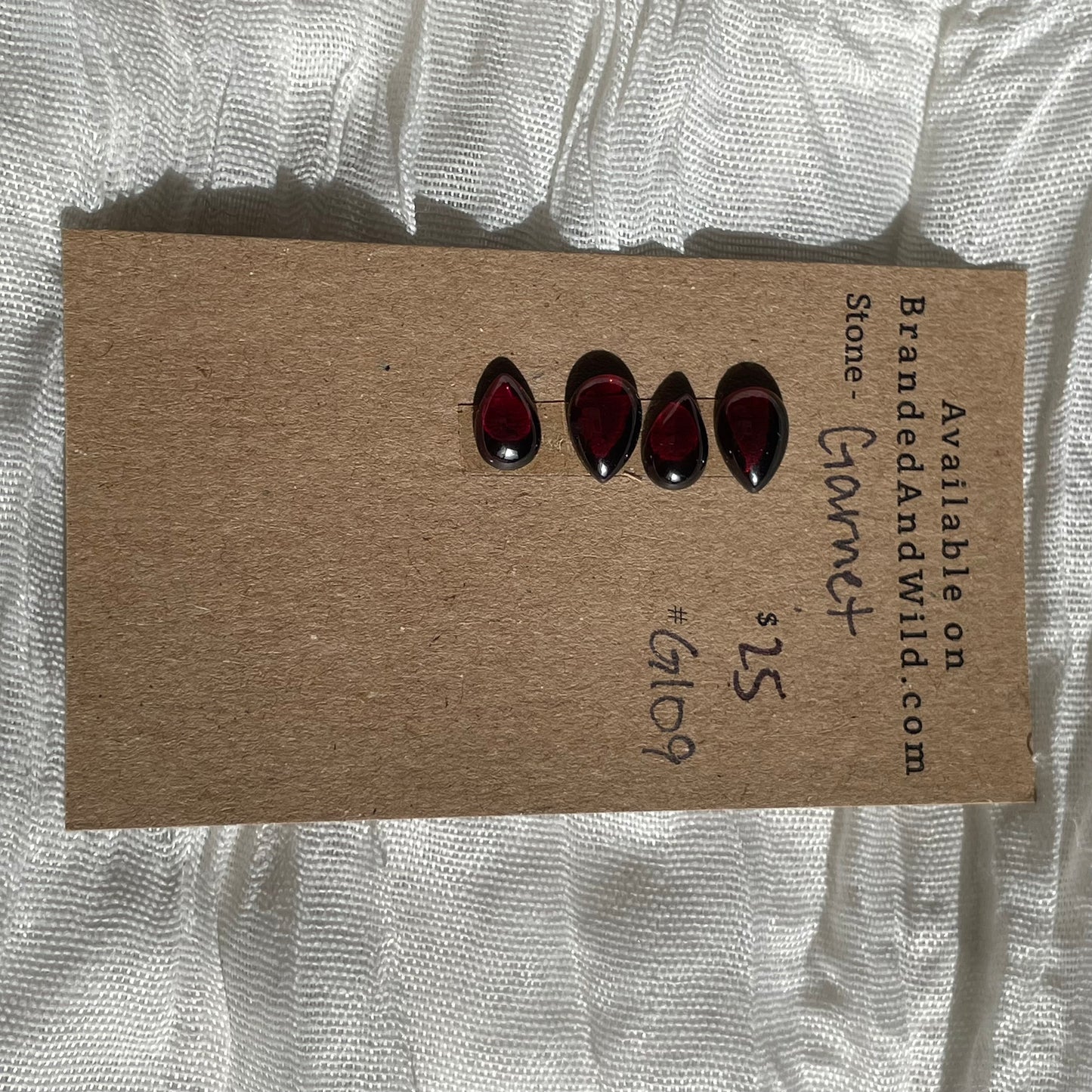 Garnet Cabochon - G109 7A5BCFA8-545F-4C24-B7BB-CC67B7DC3807 Brandedandwild.com