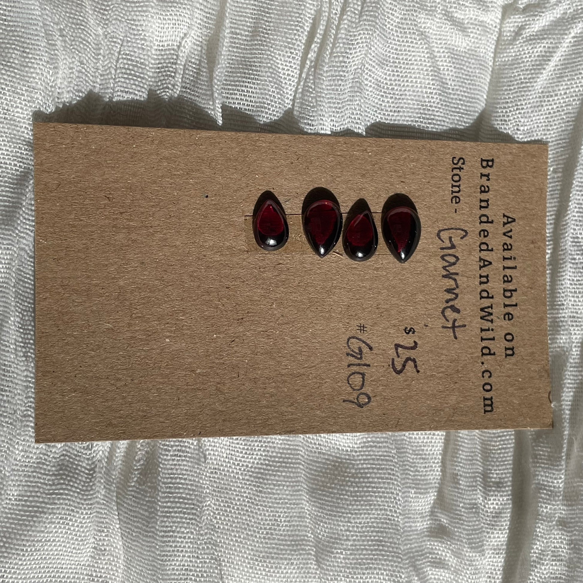 Garnet Cabochon - G109 7A5BCFA8-545F-4C24-B7BB-CC67B7DC3807 Brandedandwild.com
