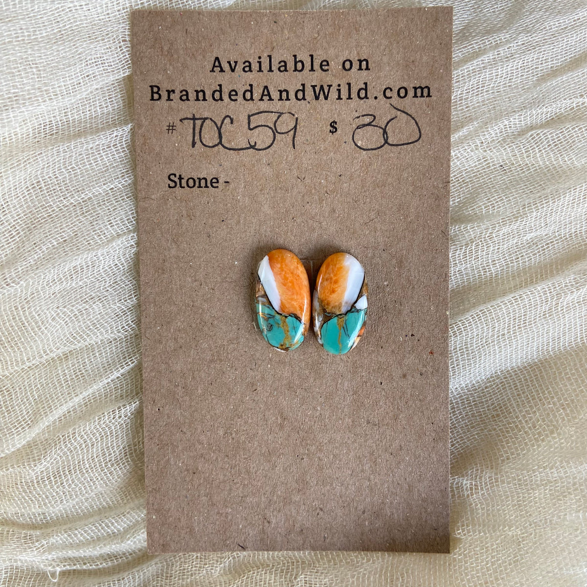 Turquoise, Oyster Shell, Copper Cabochon - TOC59 7A64A489-087D-4D40-BFFB-9C50E97BAD6E Brandedandwild.com