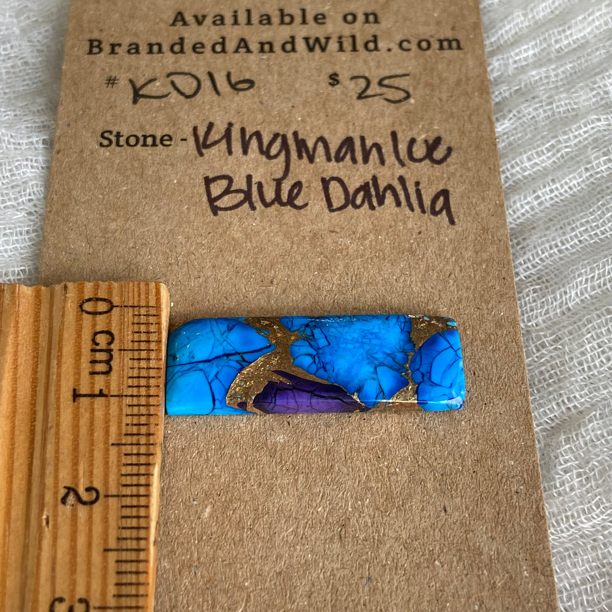Kingman Ice Blue Dahlia Cabochon - KD16