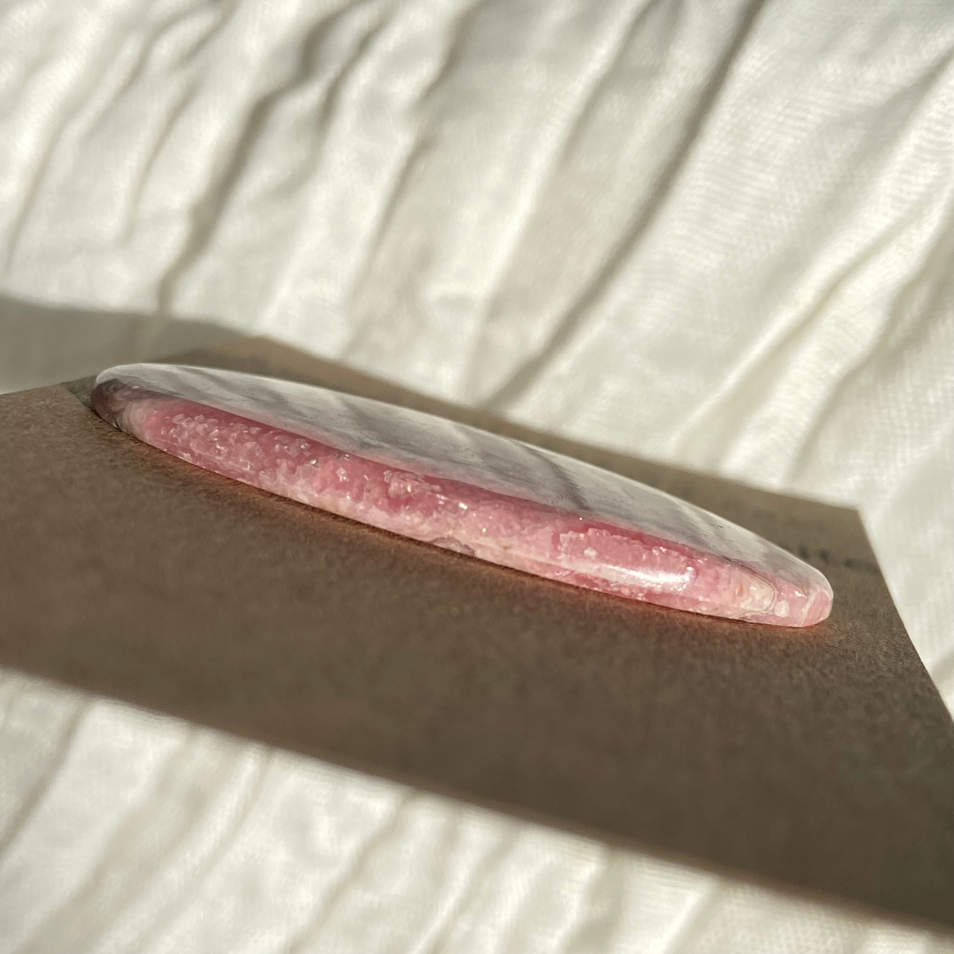 Rhodochrosite Cabochon - R42 7A70B572-55D0-431D-90BB-D3B99195F394 Brandedandwild.com