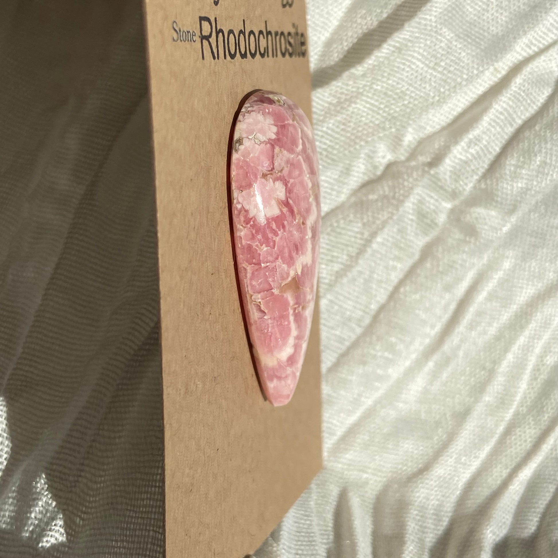 Rhodochrosite Cabochon - R43 7AEE1A54-73F5-43FE-A84D-0E9EF4B97723 Brandedandwild.com