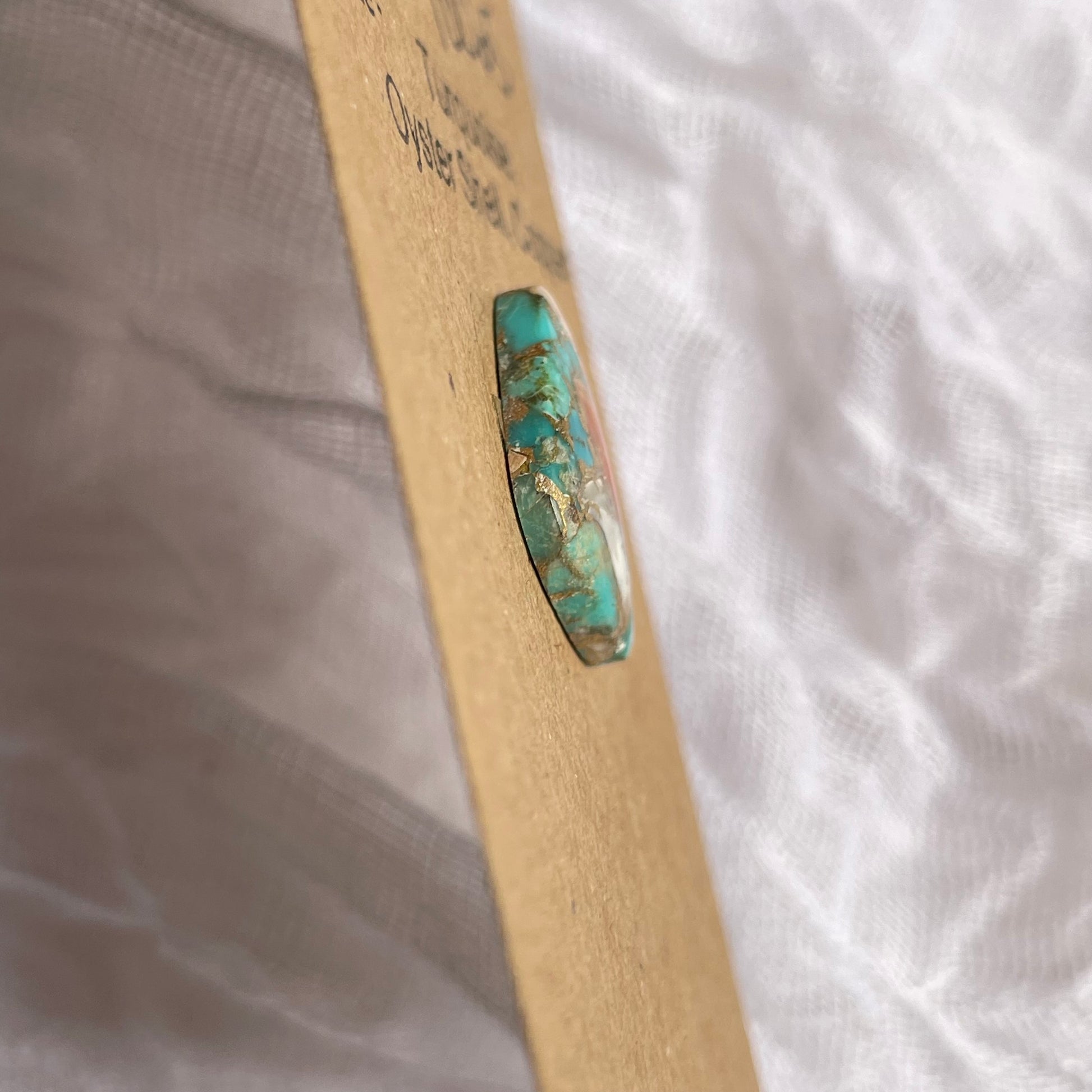 Turquoise, Oyster Shell, Copper Cabochon - TOC65 7B2FBA7E-1669-428E-B9C2-3FAF6A5FF386 Brandedandwild.com