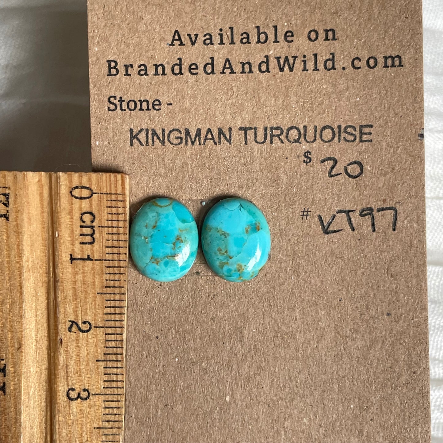Kingman Turquoise Cabochon - KT97 7B33BD13-3F79-434E-8FD2-35E4C45FA31E Brandedandwild.com