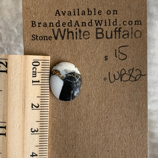 White Buffalo Cabochon - WB82