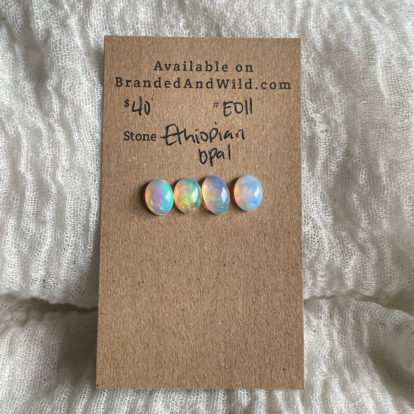 Ethiopian Opal Cabochon - E011 7B722B4D-F856-42F2-8DDE-DAF5D4457CF6 Brandedandwild.com