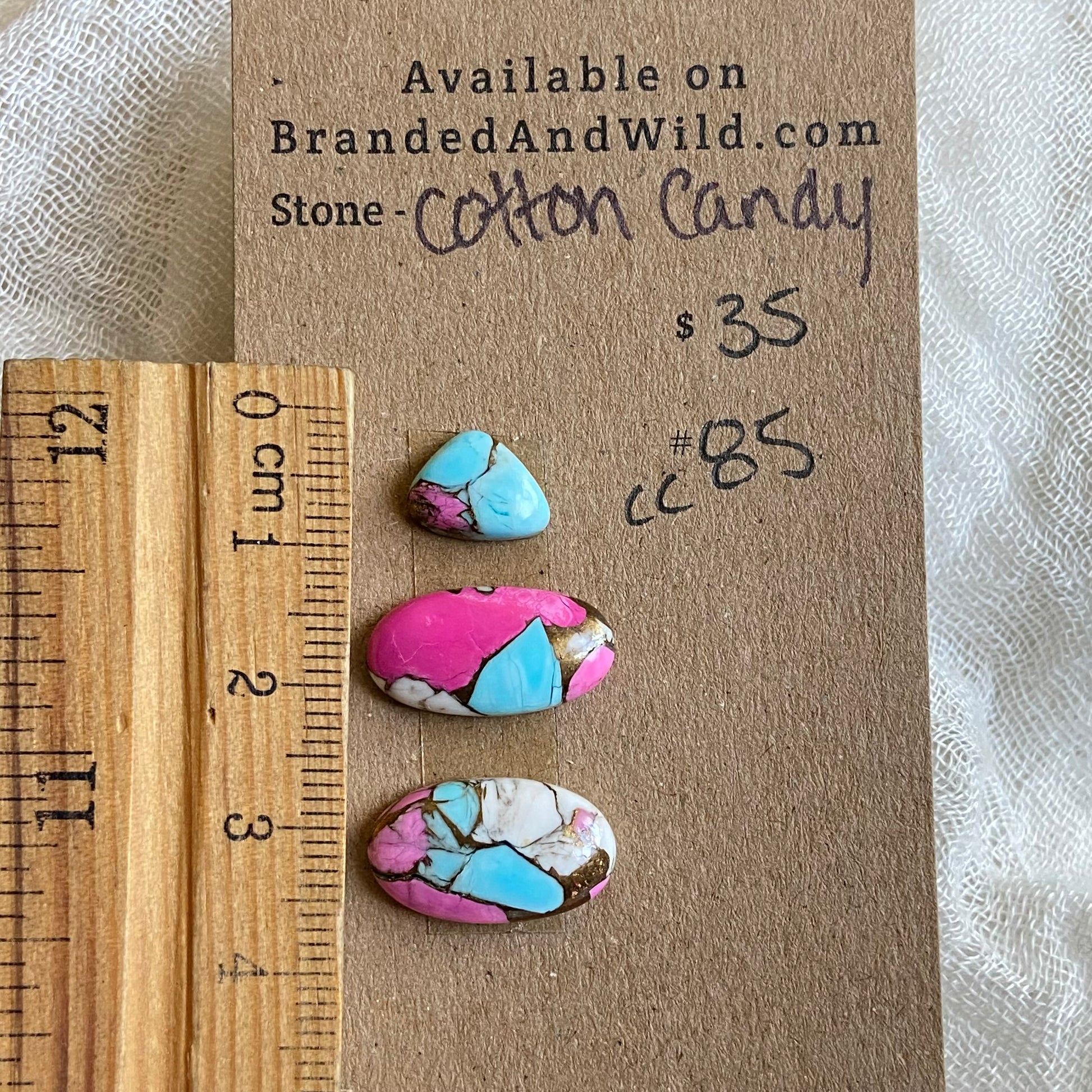 Cotton Candy Cabochon - CC85 7B7467B0-4CC6-4FD0-B230-68D996B52140 Brandedandwild.com