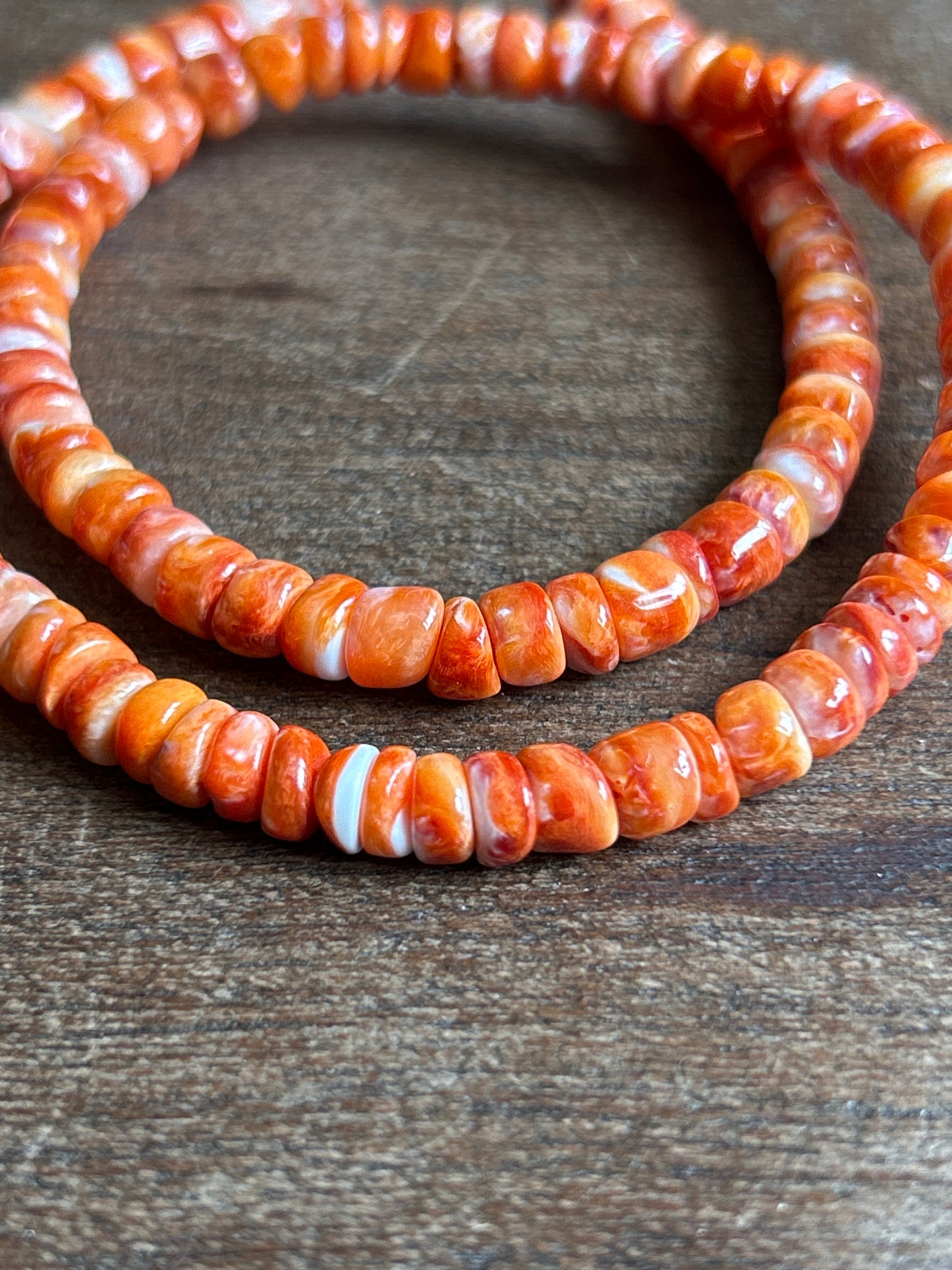 Natural Spiny Oyster
Shell Beads 6mm