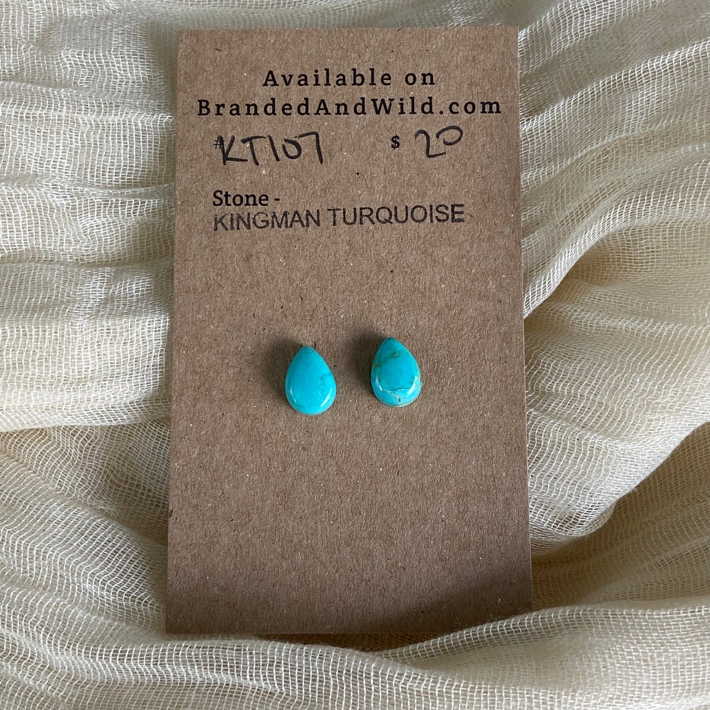 Kingman Turquoise Cabochon - KT107 7BA4FD6F-85A1-425C-8FDC-A5F3BE0120F6 Brandedandwild.com