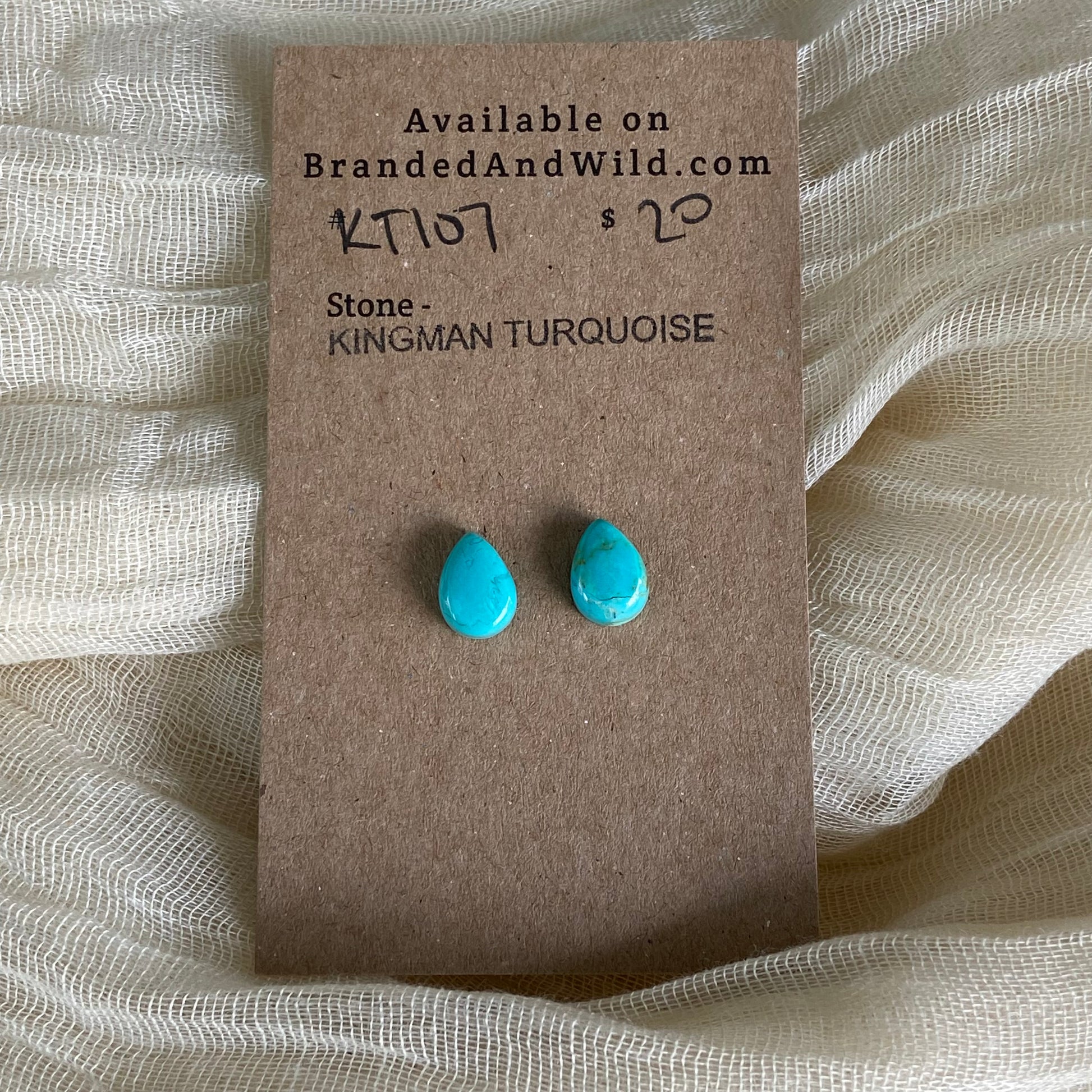 Kingman Turquoise Cabochon - KT107 7BA4FD6F-85A1-425C-8FDC-A5F3BE0120F6 Brandedandwild.com