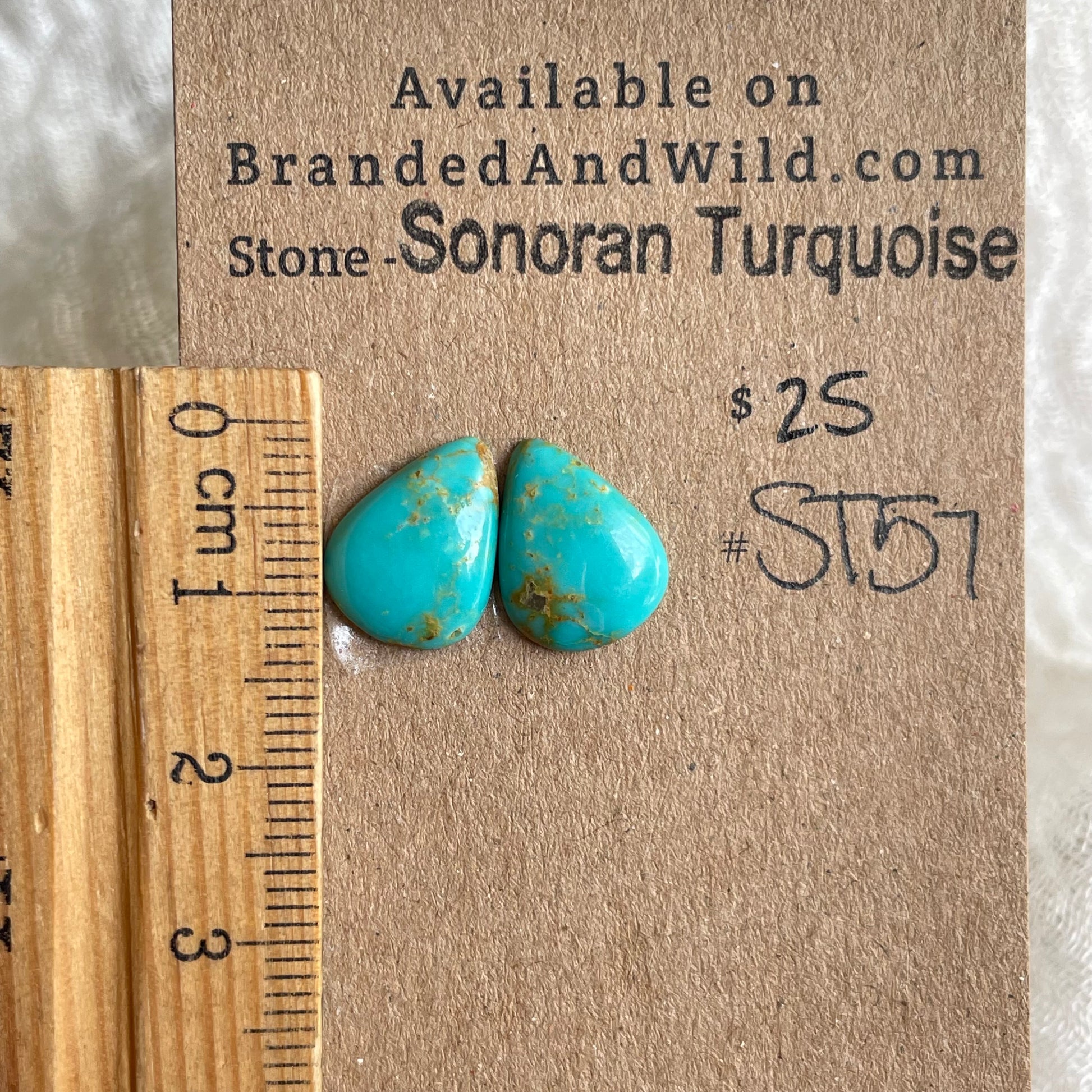 Sonoran Turquoise Cabochon - ST57 7BB5218C-776F-4A9C-B30C-51C197903C6A Brandedandwild.com