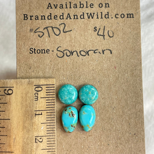 Sonoran Turquoise Cabochon - ST02 7BB7BF1A-638E-49B0-A027-DF1F2AB7B23F Brandedandwild.com
