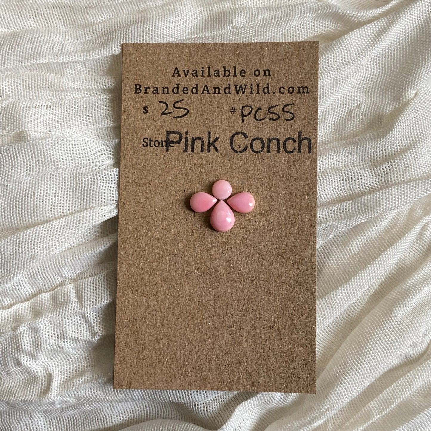 Pink Conch Cabochon - PC55 7BCD9B55-4213-4D7D-BEA5-1CE18C300332 Brandedandwild.com