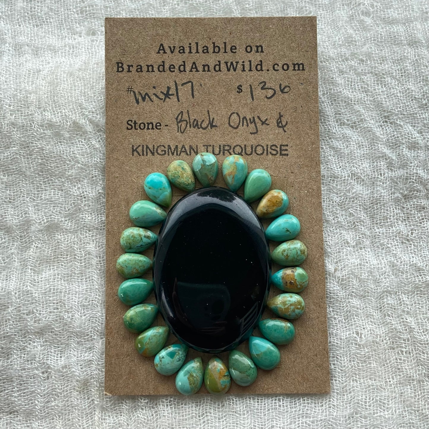 Kingman / Black Onyx Cabochon - Mix17