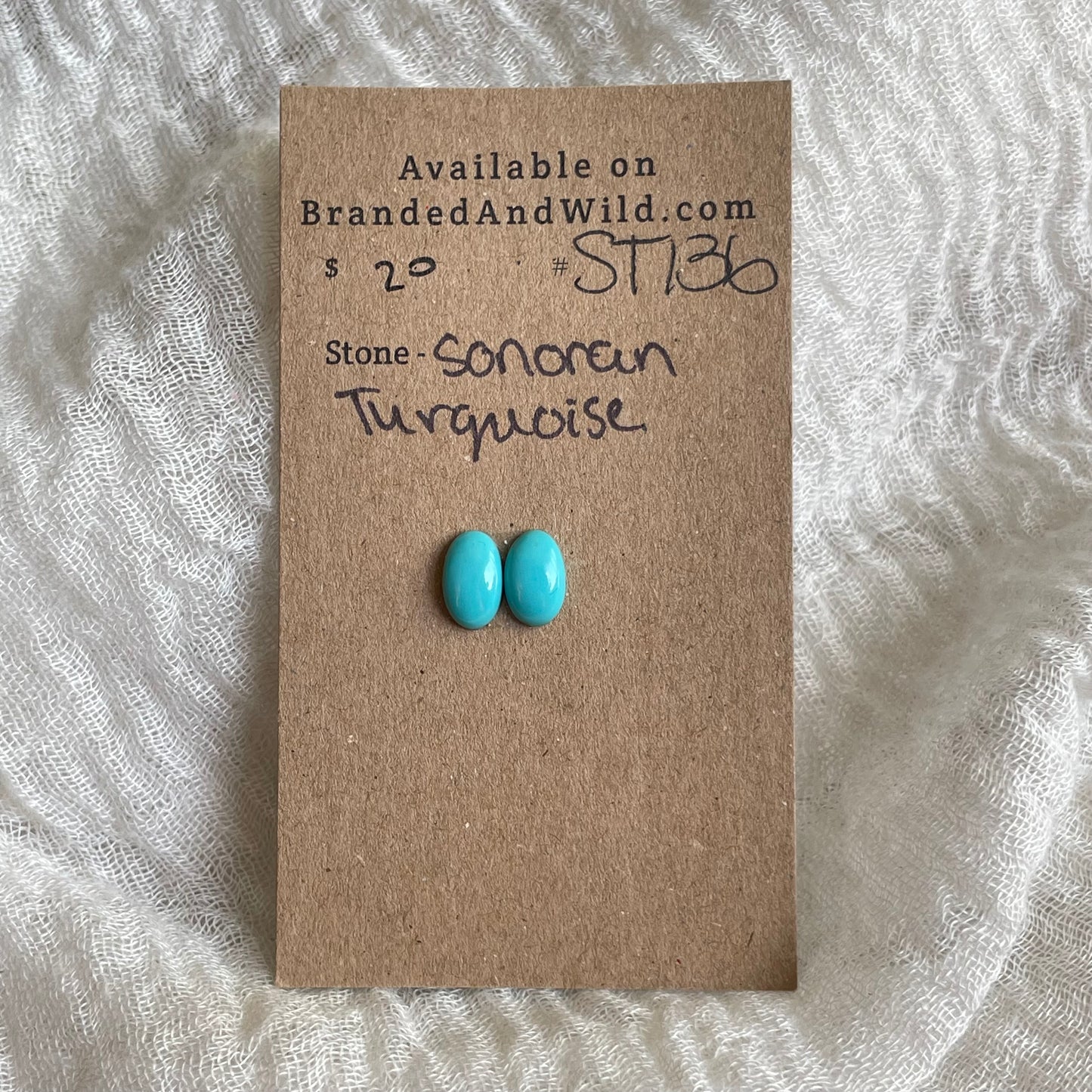 Sonoran Turquoise Cabochon - ST136 7BE8C2EE-85C1-4D7A-9CED-85FDDDACFCDE Brandedandwild.com