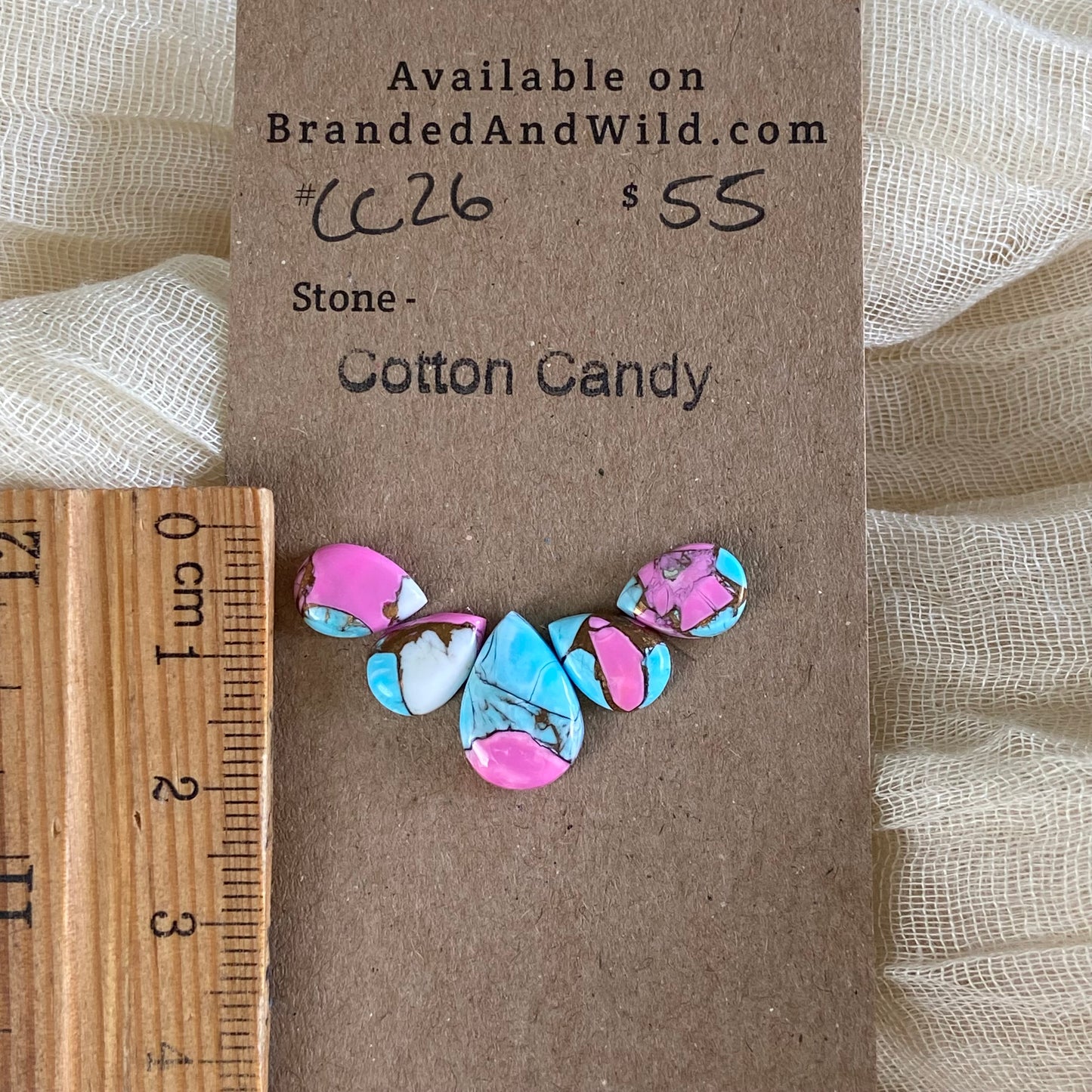 Cotton Candy Cabochon - CC26 7C0EBF80-353D-44F1-A5F8-28644CB44B60 Brandedandwild.com