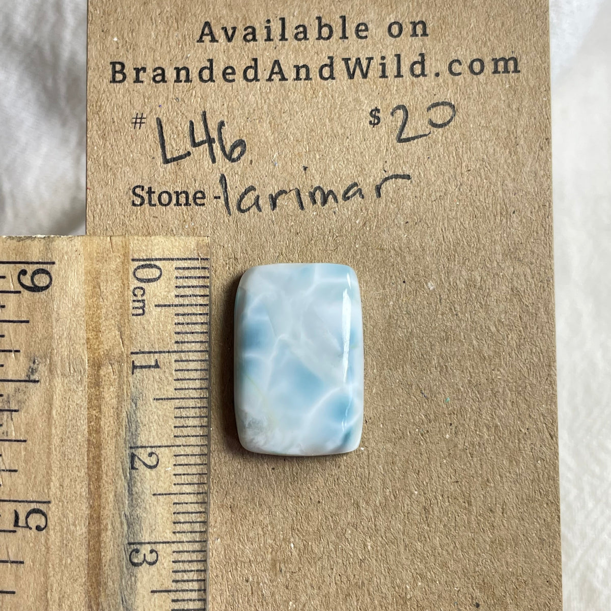 Larimar Cabochon - L46 7C19BB89-385A-4761-B4D9-641FB1F02CFD Brandedandwild.com