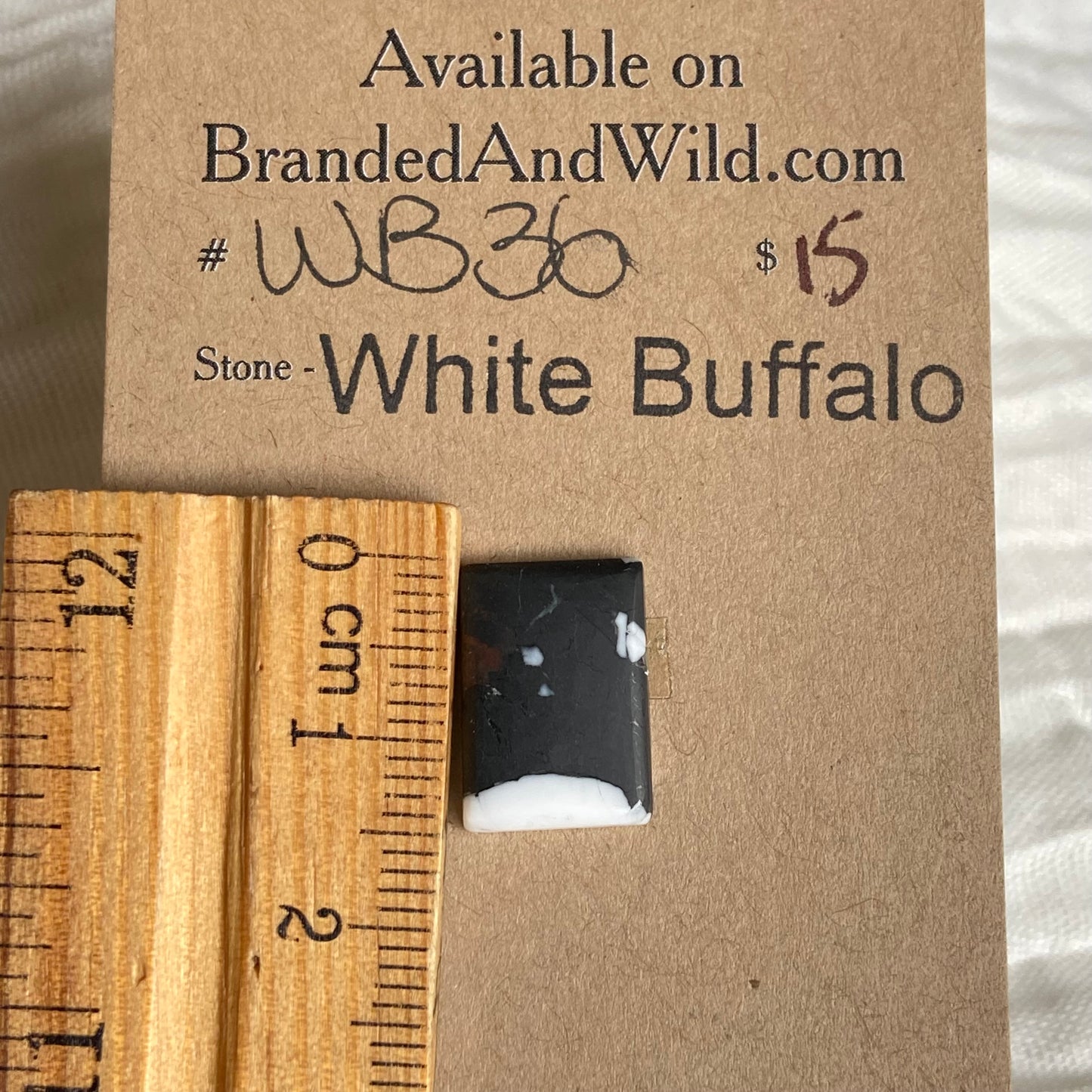 White Buffalo Cabochon - WB36 7C1DCB9A-FD12-409F-9AAE-4CFCBB2ABE90 Brandedandwild.com