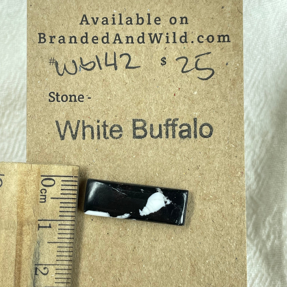 White Buffalo Cabochon - WB142 7C2A616E-DC04-47BD-A4A4-16E2AFD1DAE5 Brandedandwild.com