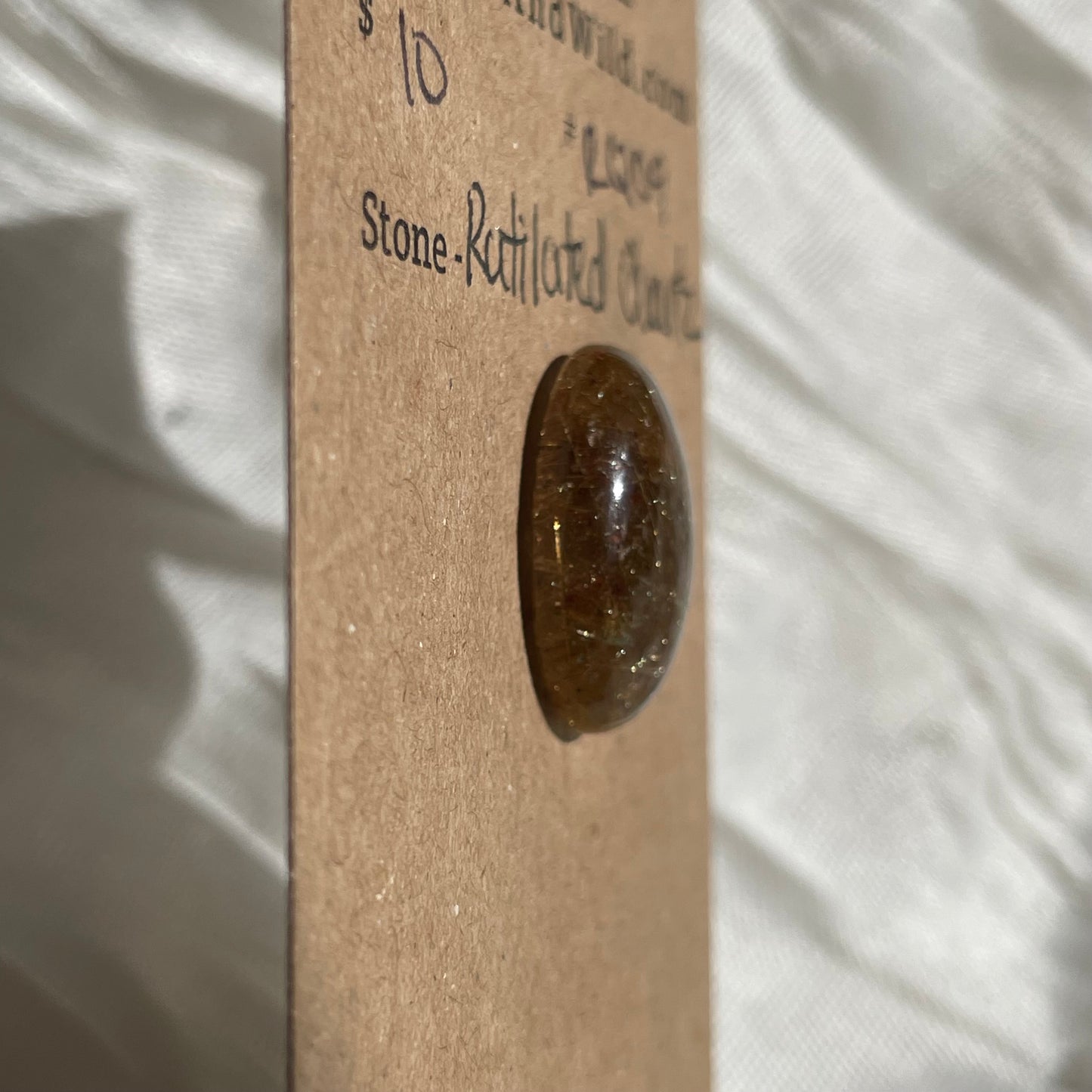 Rutilated Quartz Cabochon - RQ09 7C2F3DB9-EDBF-4CB6-9819-0F14B115D2CC Brandedandwild.com