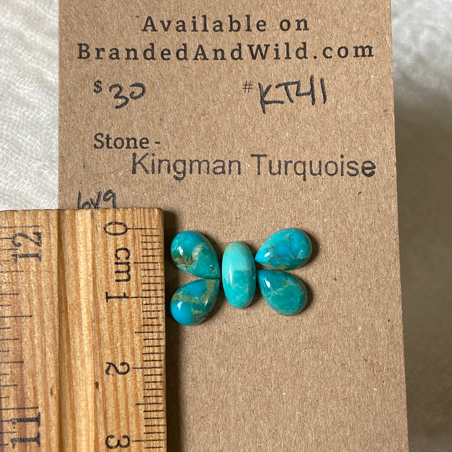 Kingman Turquoise Cabochon - KT41 7C3DC273-2A90-434A-877D-ABF596948EF3 Brandedandwild.com