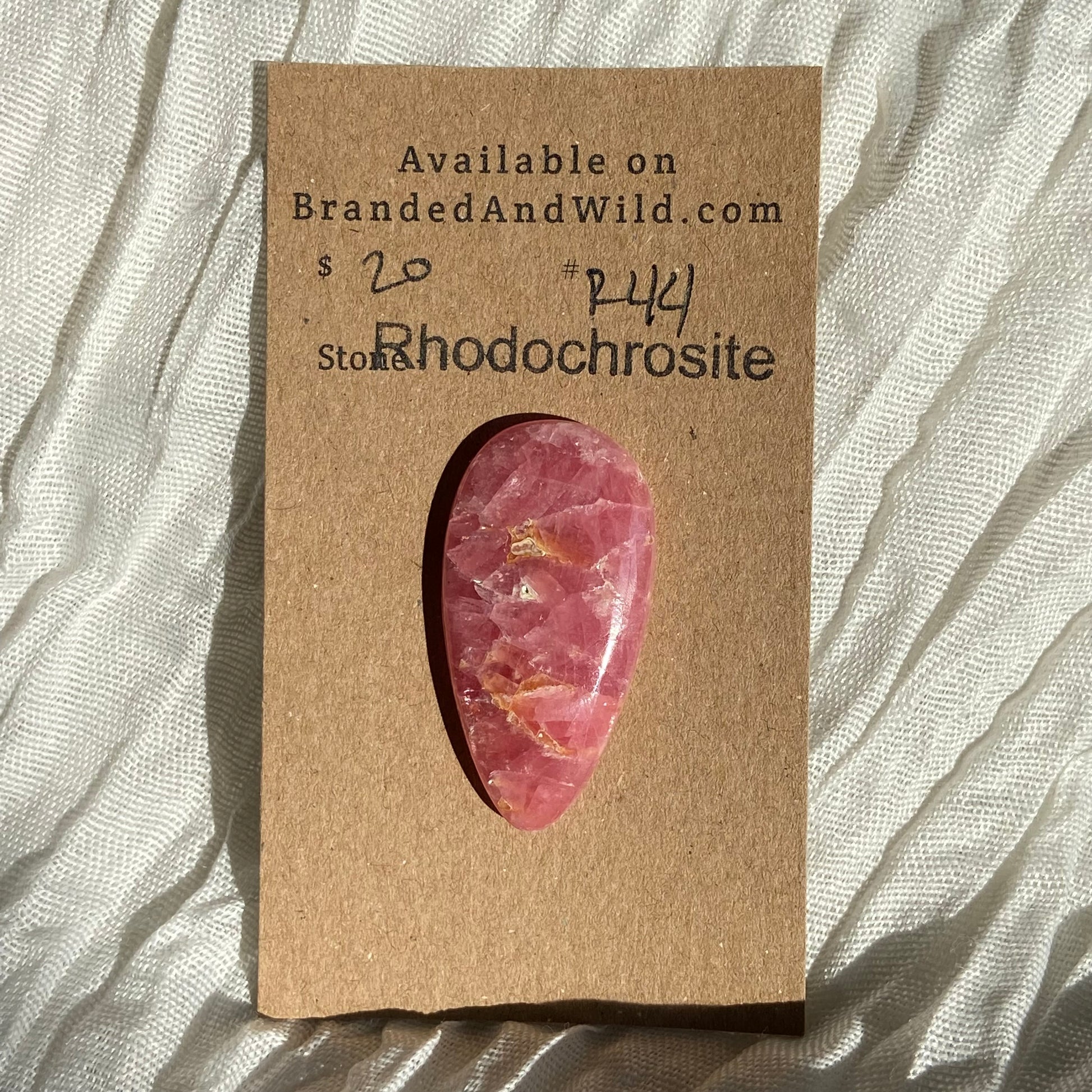Rhodochrosite Cabochon - R44 7C519971-DDC7-4698-B4EC-3BC970EE4A79 Brandedandwild.com