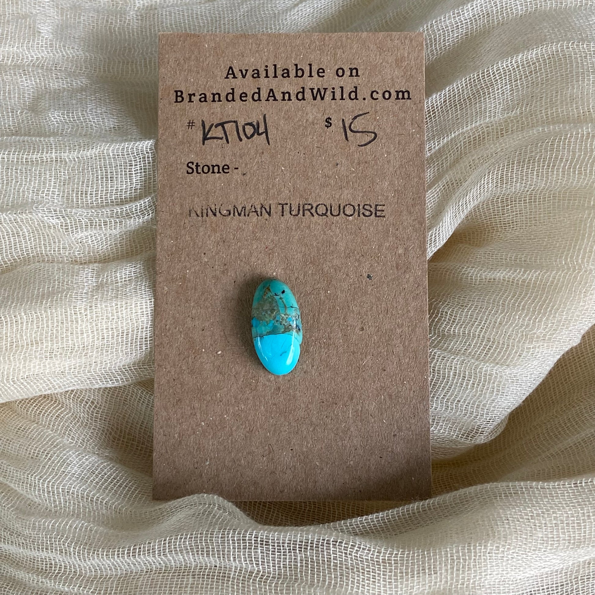 Kingman Turquoise Cabochon - KT104 7C6AEB89-3F01-40C3-AF2C-41DEA6056A9B Brandedandwild.com