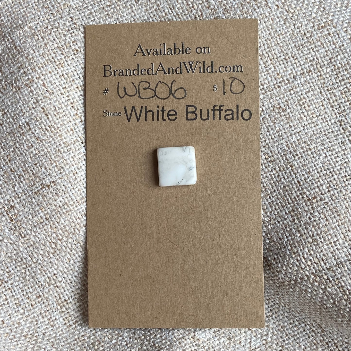 White Buffalo Cabochon - WB06 7C980284-FB97-41E8-975C-2D006D5B6015 Brandedandwild.com