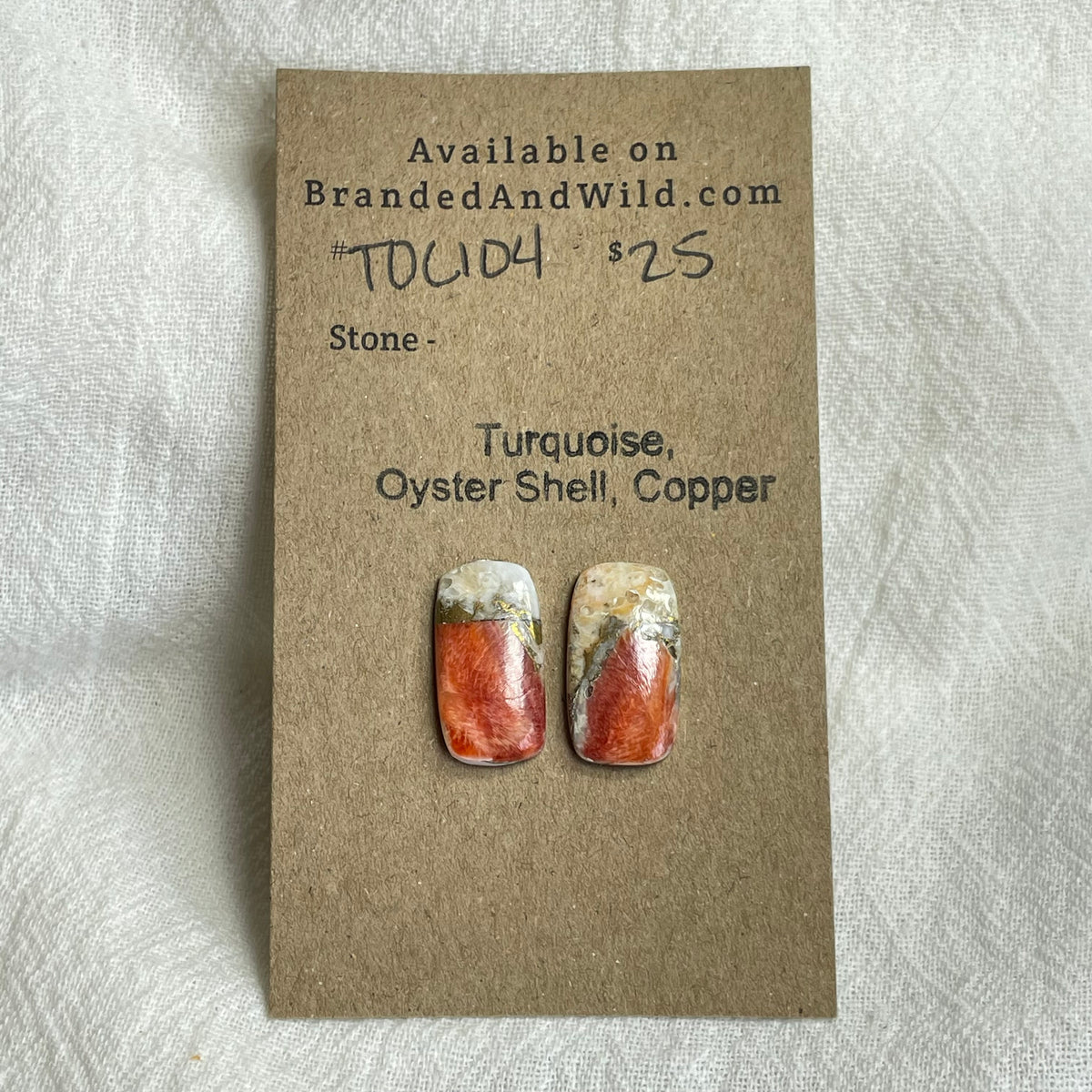 Turquoise, Oyster Shell, Copper Cabochon - TOC104