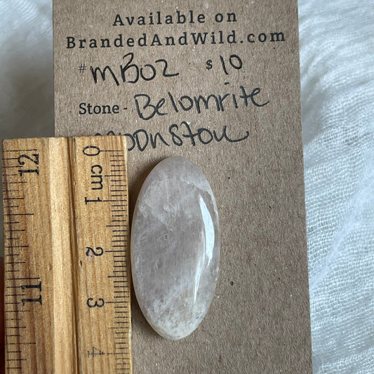 Belomrite Moonstone Cabochon - MB02 7CB8D44A-527C-4CCF-AD62-35B597F2A080 Brandedandwild.com