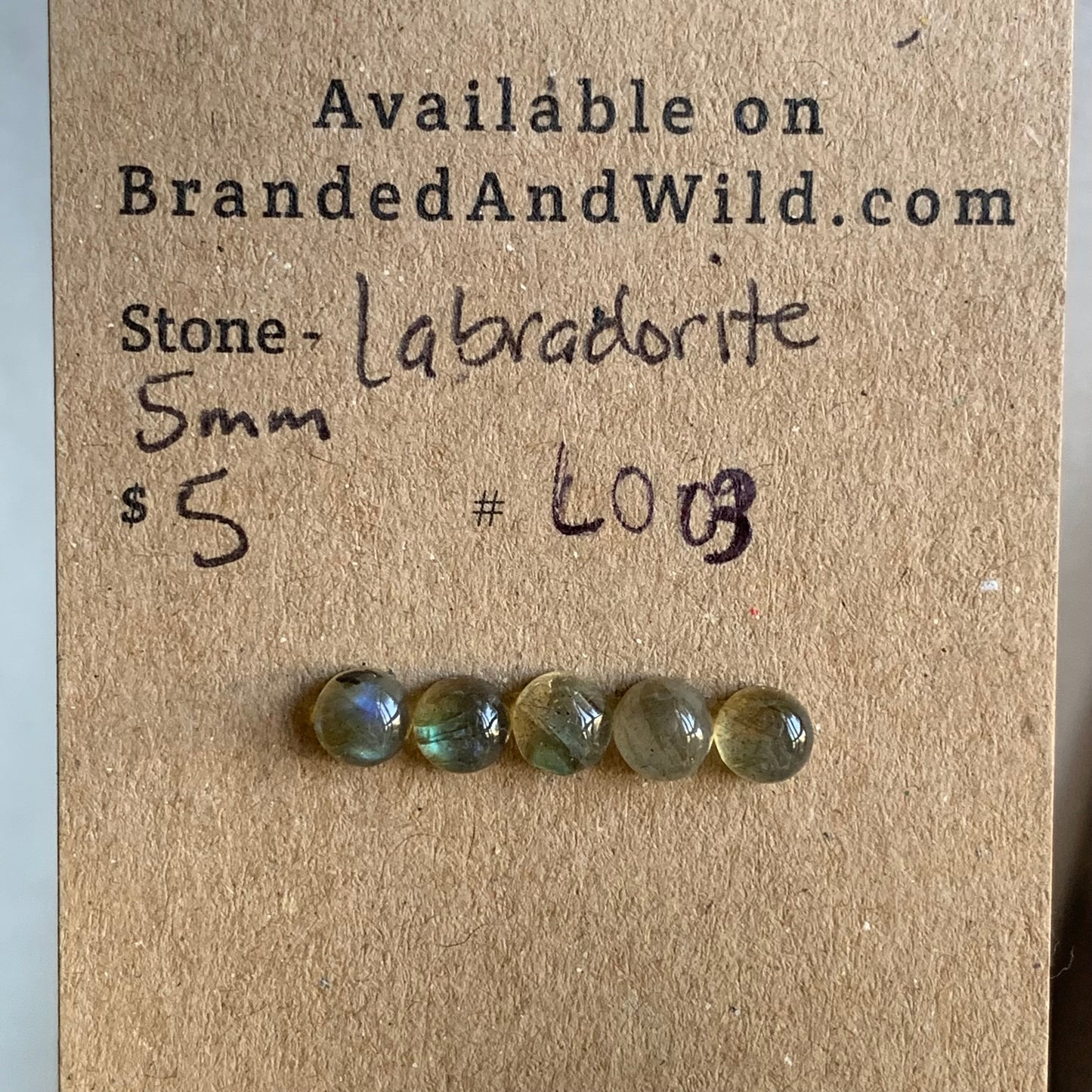 Labradorite Cabochon 5mm - L003