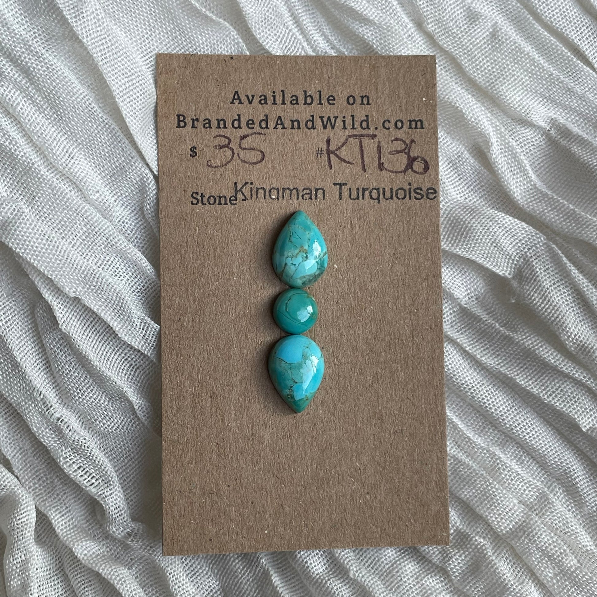 Kingman Turquoise Cabochon - KT136 7CFAE618-01D2-414B-9C77-DFF42DDBF87B Brandedandwild.com